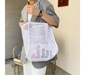 Women Mesh Beach Travel Shoulder Bag Large Capacity Casual Totes for Holding Toys Grocery Picnic Ladies Handbag Shopping Bag