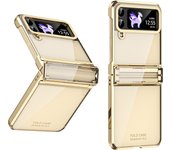 Plating Clear For Samsung Galaxy Z Flip 4 Case Hard Transparent Hinge Protection Cover