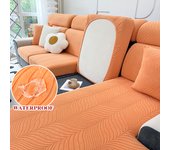coolazy Funda Impermeable para Cojín de Asiento de Sofá Protector de Muebles Elástico Jacquard para Mascotas Funda de Sofá