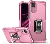KEYSION Shockproof Armor Case for iPhone XR Silicone+PC Metal Ring Stand Phone Back Cover for Apple iPhone XS Max X XS