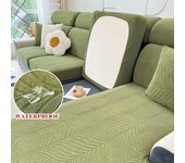 coolazy Funda Impermeable para Cojín de Asiento de Sofá Protector de Muebles Elástico Jacquard para Mascotas Funda de Sofá