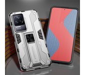 KEYSION Shockproof Armor Case for Xiaomi POCO F4 5G Silicone + PC Kickstand Phone Cover for Redmi K40S K50 Pro