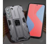 KEYSION Shockproof Armor Case for Samsung S22 Ultra S22 Plus Stand Phone Back Cover for Galaxy S21 Ultra S21+ Plus S21 FE M52 5G