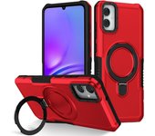 KEYSION Shockproof Case for Samsung A05 A04 A04e A03S A02S Silicone+PC Ring Stand Phone Back Cover for Galaxy M13 5G M04 M02