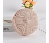 Round Straw Crossbody Shoulder Bag Women Woven Beach Bag for Ladies Rattan Handmade Knitted Candy Color Small Handbag Bolsa