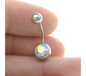 1Pc 20g surgical steel belly earring two uses highquality belly button rings disco body piercing navel rings body jewelry