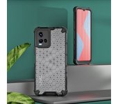 KEYSION Shockproof Case for VIVO Y21 Y21S Y33S Y73 V21E 5G X70 Pro + Plus Clear Honeycomb Phone Back Cover for iQOO 8 8 Pro Z5