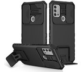 KEYSION Shockproof Case for Motorola MOTO G30 G20 G10 Push Pull Camera Protection Live Stand Phone Back Cover for MOTO G9 Plus