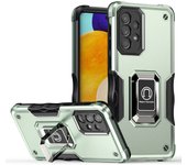 KEYSION Shockproof Armor Case for Samsung A53 A73 A33 A23 Silicone+PC Metal Ring Stand Phone Back Cover for Galaxy A52S 5G A32