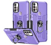 KEYSION Shockproof Armor Case for Motorola MOTO G30 G20 G10 Silicone + PC Metal Ring Stand Phone Back Cover for MOTO G10 G20 G30