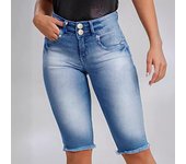 Women Summer Denim Shorts High Waist Stretch Knee Length Jeans Shorts Ladies Skinny Slim Tassel Short Pants ﻿