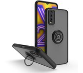 KEYSION Fashion Matte Case for VIVO Y20 Y20s G Y20A Y20i Y20T Transparent Ring Shockproof Phone Cover for VIVO Y12A Y11S Y12S