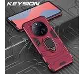 KEYSION Shockproof Armor Case for Huawei Mate 50 Pro Silicone+PC Metal Ring Stand Phone Back Cover for Huawei Mate 40 30 Pro
