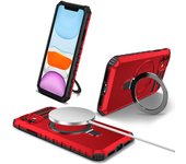 KEYSION Magnetic Case for MagSafe for iPhone 11 11 Pro Max Ring Stand Shockproof Phone Back Cover for iPhone 11 Pro Max