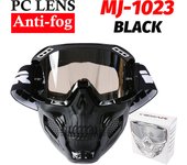 VEMAR Men Women Motorcycle Helmet Riding Goggles Removable Face Mask Motocross Goggles Windproof Motorbike Face Mask Goggle For Bike ATV BMX MTB