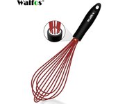 Walfos 1pcs/3set Multifunctional Rotating Manual Whisk Mixer Mini Plastic Kitchen Whisk Baking Tool Silicone Whisk