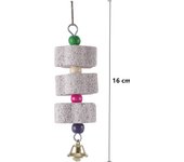 Stone Mineral for Ornament Parrot Pet Supplies Bird Cage Toy Grinding Stone Flower Shape Chew Bite Hang Style Parakeet Toy 1Pc
