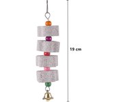 Stone Mineral for Ornament Parrot Pet Supplies Bird Cage Toy Grinding Stone Flower Shape Chew Bite Hang Style Parakeet Toy 1Pc