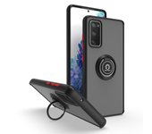 KEYSION Fashion Matte Case for Samsung S20 FE S20 Ultra S20+ S10 Transparent Ring Stand Shockproof Phone Cover for Galaxy S9 S8