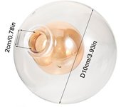 Vintage G9 Ball in Ball Glass Lampshade Clear Gold Round Glass Shades Fixture Replacement Globes for G9 Decorate Pendant Lights