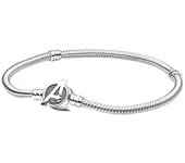 First Law Silver Moments Bracelet Snake Chain Closure Marvel Avengers Logo-suitable for Women