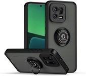 KEYSION Fashion Matte Case for Xiaomi 13 Pro 5G Transparent Silicone+PC Ring Stand Shockproof Phone Cover for Xiaomi Mi 13 Pro
