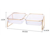 Non-Slip Dog Bowl With Stand for Cat Food Water Bowl Double Cat Bowl Dog Bowl Feeding Cat Feeder Protection Cervical Pet Supply