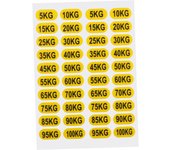 Pegatinas de Peso Stack 5-100kg Etiquetas para Equipo de Fitness para Entrenamiento en Pesas