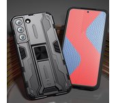 KEYSION Shockproof Armor Case for Samsung S22 Ultra S22 Plus Stand Phone Back Cover for Galaxy S21 Ultra S21+ Plus S21 FE M52 5G