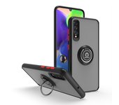 KEYSION Fashion Matte Case for Samsung A70 A50S Transparent Ring Stand Shockproof Phone Back Cover for Galaxy A40 A30S A20 A10S