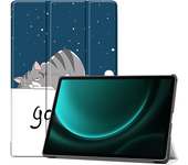 For Samsung Galaxy Tab S9 FE Plus Case Fashion Painted Fold Stand Leather Cover For Galaxy Tab S9 FE Plus Smart Case 12.4 inch