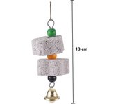 Stone Mineral for Ornament Parrot Pet Supplies Bird Cage Toy Grinding Stone Flower Shape Chew Bite Hang Style Parakeet Toy 1Pc