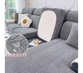 coolazy Funda Impermeable para Cojín de Asiento de Sofá Protector de Muebles Elástico Jacquard para Mascotas Funda de Sofá