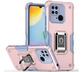 KEYSION Shockproof Armor Case for Redmi 10C 10A Ring Stand Phone Back Cover for Xiaomi Redmi Note 9 Pro 9S