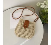 New Summer Grass Woven Bag for Women Beach Crossbody Bag Designer Shoulder Bag Small Flap Purses and Handbags