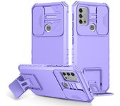 KEYSION Shockproof Case for Motorola MOTO G30 G20 G10 Push Pull Camera Protection Live Stand Phone Back Cover for MOTO G9 Plus
