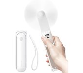 JISULIFE Portable Fan 3 IN 1 Mini Hand held Cooling Fan USB 4800mAh Recharge Small Pocket Fan with Flashlight Feature