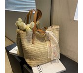 Square Bucket Straw Beach Bag Handmade Woven Shoulder Bag Raffia Rattan Shopping Travel Totes Bohemian Summer Casual Handbag