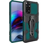 KEYSION Shockproof Armor Case for Redmi Note 11 11S Global Version Stand Back Clip Phone Cover for Xiaomi Redmi Note 11 Pro 5G
