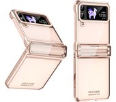 Plating Clear For Samsung Galaxy Z Flip 4 Case Hard Transparent Hinge Protection Cover