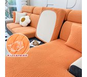 coolazy Funda Impermeable para Cojín de Asiento de Sofá Protector de Muebles Elástico Jacquard para Mascotas Funda de Sofá