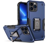 KEYSION Shockproof Armor Case for iPhone 13 Pro Max Ring Stand Phone Back Cover for Apple iPhone 12 Pro Max 11 Pro Max