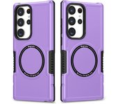 KEYSION Magnetic Wireless Charging Case for Samsung S23 Ultra S22+ Plus S21 FE Shockproof Phone Cover for Galaxy Note 20 Ultra