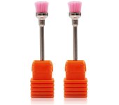 2Pcs Nail Drill Bit Cleaning Brush, Nail Art Dust Brush High-Density Bristles Manicure Accessories for Nail Drill Cleaning Tool