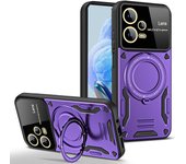 KEYSION Shockproof Case for Redmi Note 12 Pro+5G 12 4G 12S Ring Stand Camera Protector Phone Cover for Xiaomi POCO X4 X5 Pro 5G