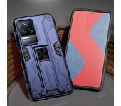 KEYSION Shockproof Armor Case for Xiaomi POCO F4 5G Silicone + PC Kickstand Phone Cover for Redmi K40S K50 Pro