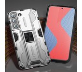 KEYSION Shockproof Armor Case for Samsung S22 Ultra S22 Plus Stand Phone Back Cover for Galaxy S21 Ultra S21+ Plus S21 FE M52 5G
