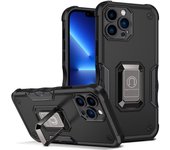 KEYSION Shockproof Armor Case for iPhone 13 Pro Max Ring Stand Phone Back Cover for Apple iPhone 12 Pro Max 11 Pro Max