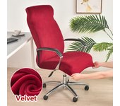 coolazy M/L Size Velvet Office Computer Chair Cover Stretch Plush Anti-dirty Seat Cover Rotating Gaming Desk Chair Slipcover