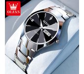 OLEVS Men's Watches Top Brand Luxury Original Quartz Wacth for Man Waterproof Tungsten Steel Case Strap Luminous Date Week Thin